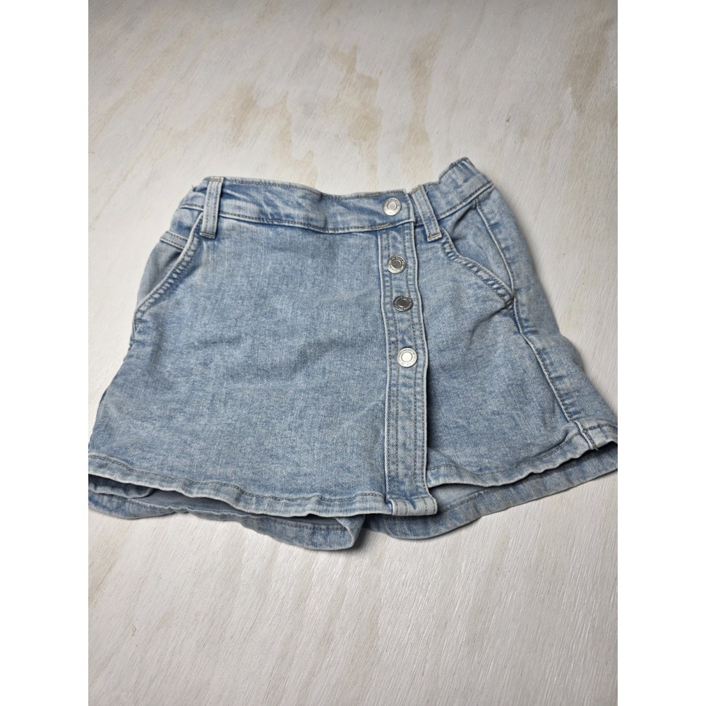 SO Kids Girls Denim Skort Skirt  Size 8 Elastic Back Waist